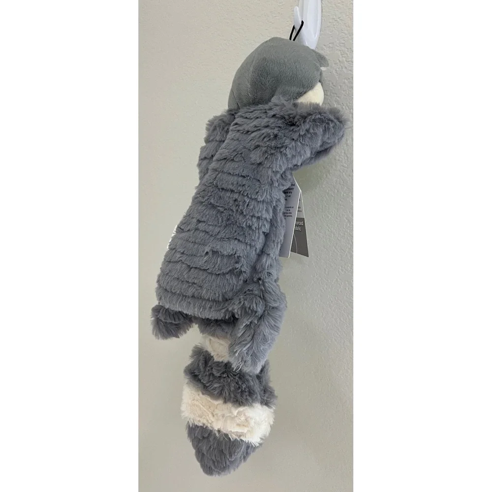 SmartPetLove Tender-Tuffs Bottle Raccoon Dog Toy Gray Plush Crinkle Squeaker NEW